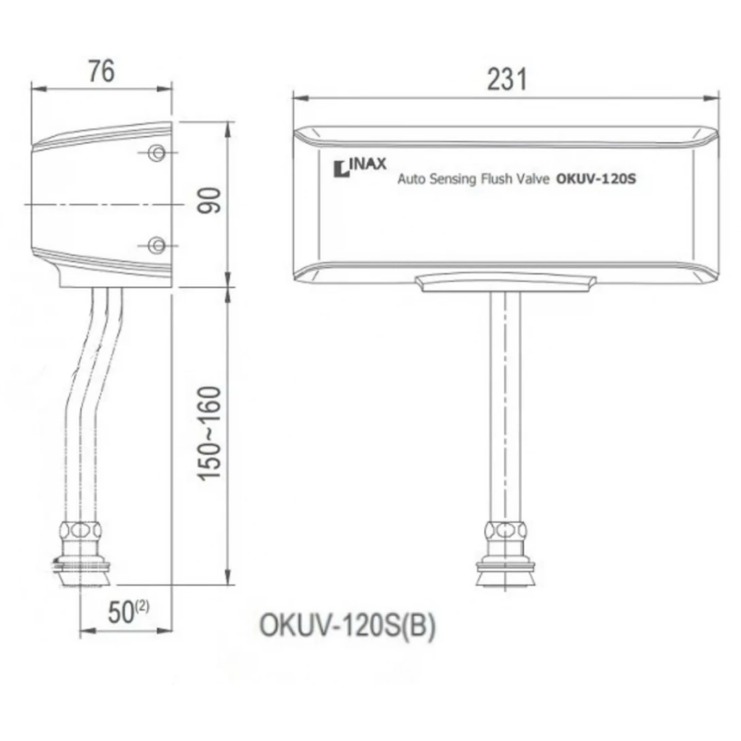 Van Xả Tiểu Cảm Ứng INAX OKUV-120S(B)