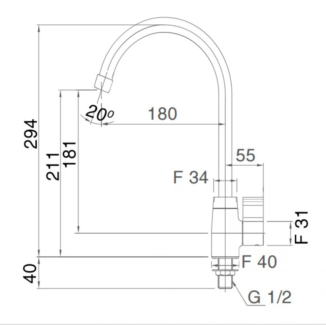 Vòi Rửa Bát Lạnh Inax SFV-21