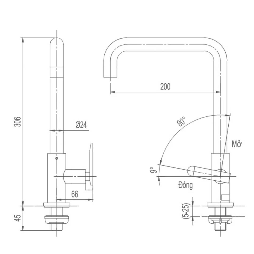 Vòi Rửa Bát Lạnh Inax SFV-30