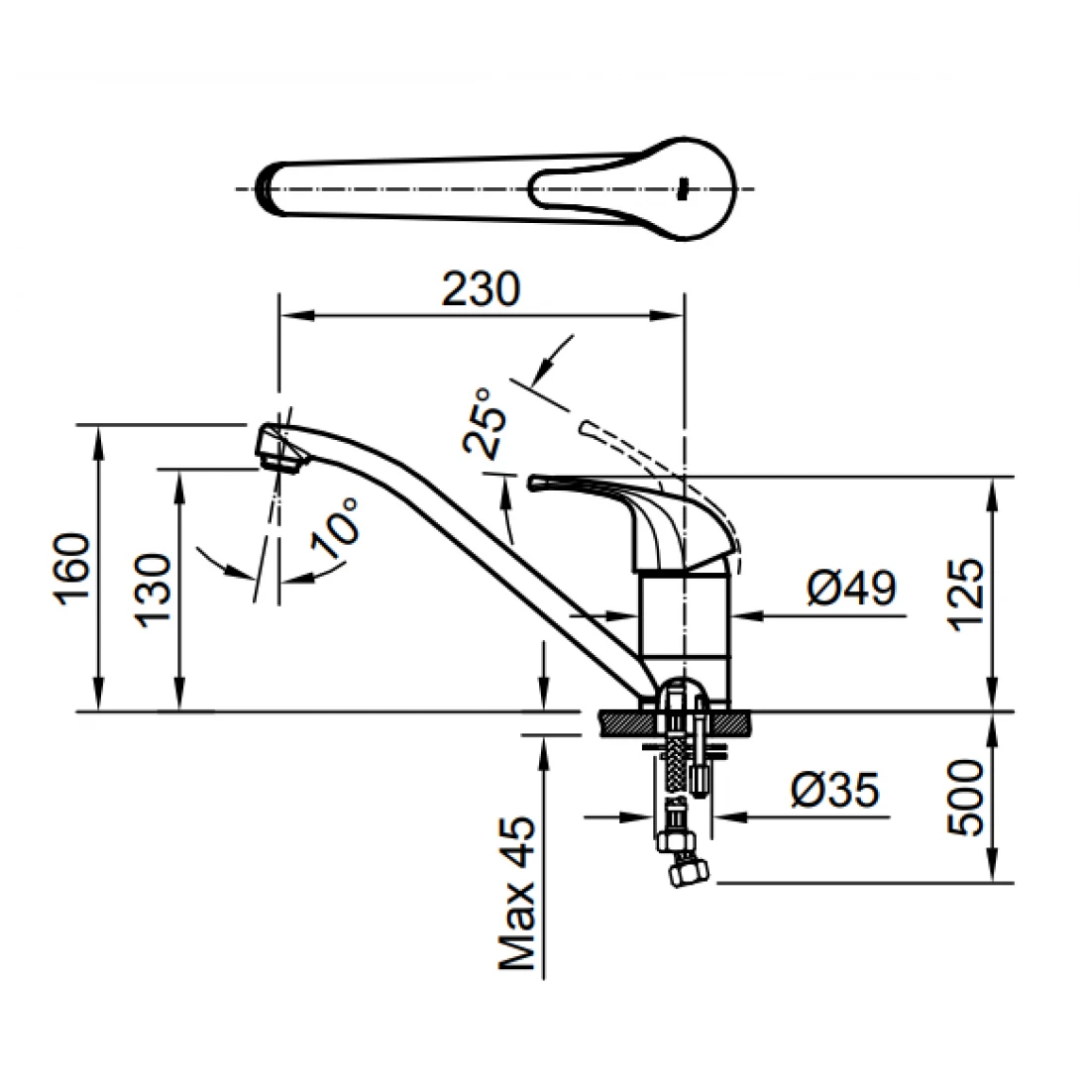 Vòi Rửa Bát Nóng Lạnh Inax SFV-302S