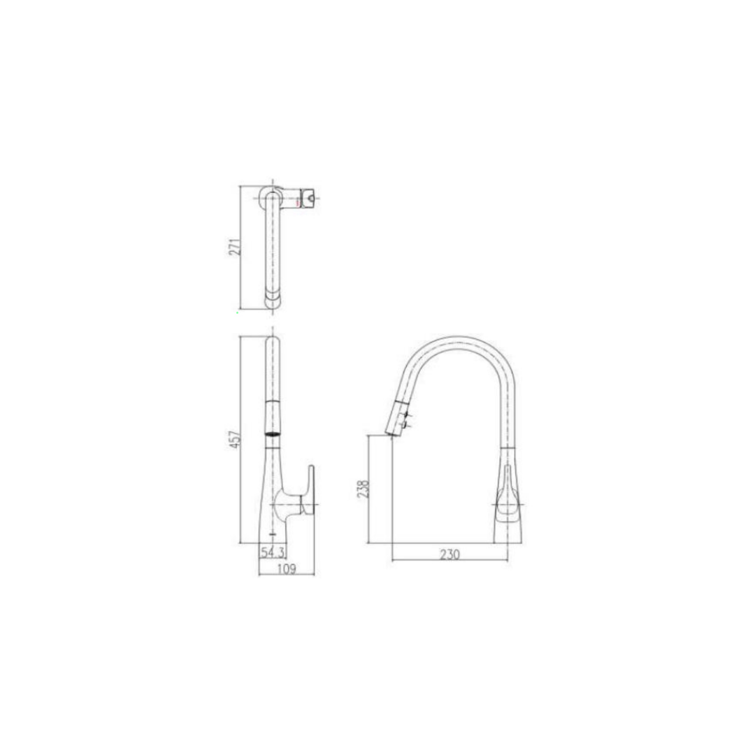 Vòi Rửa Bát Nóng Lạnh Inax SFV-900SX