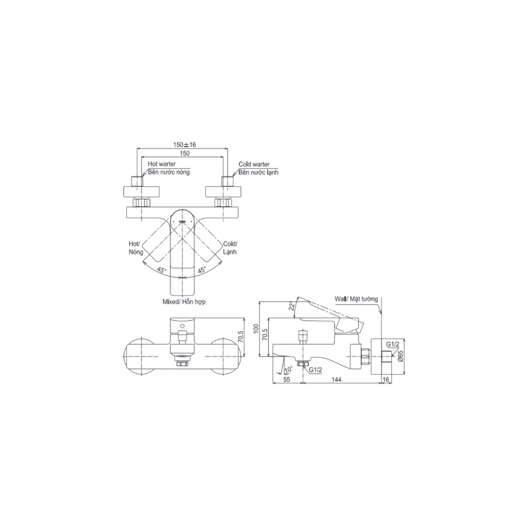 Củ Sen Toto TBG13302A Nóng Lạnh Dòng GT