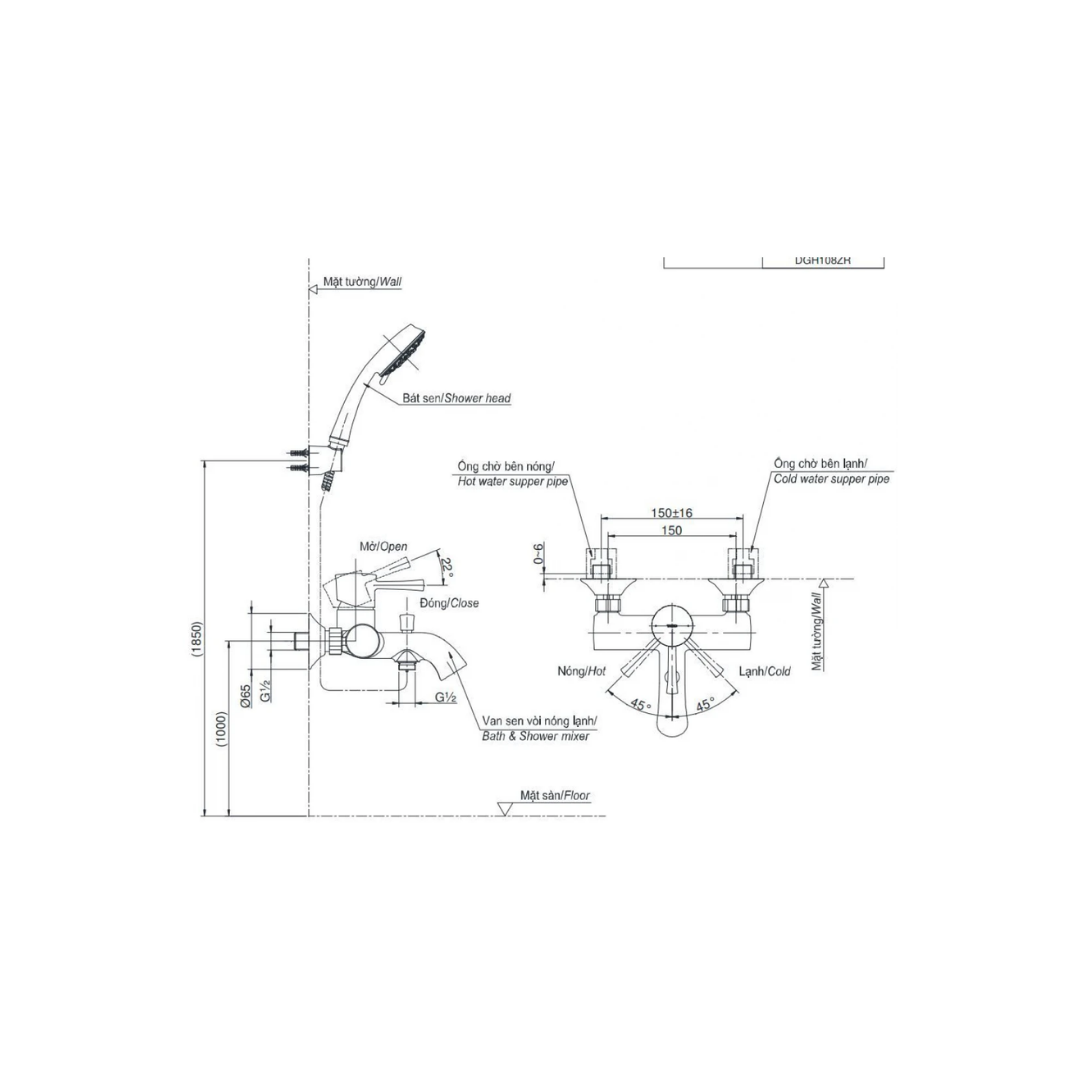 Củ Sen Tắm Nóng Lạnh TOTO TBS02302V