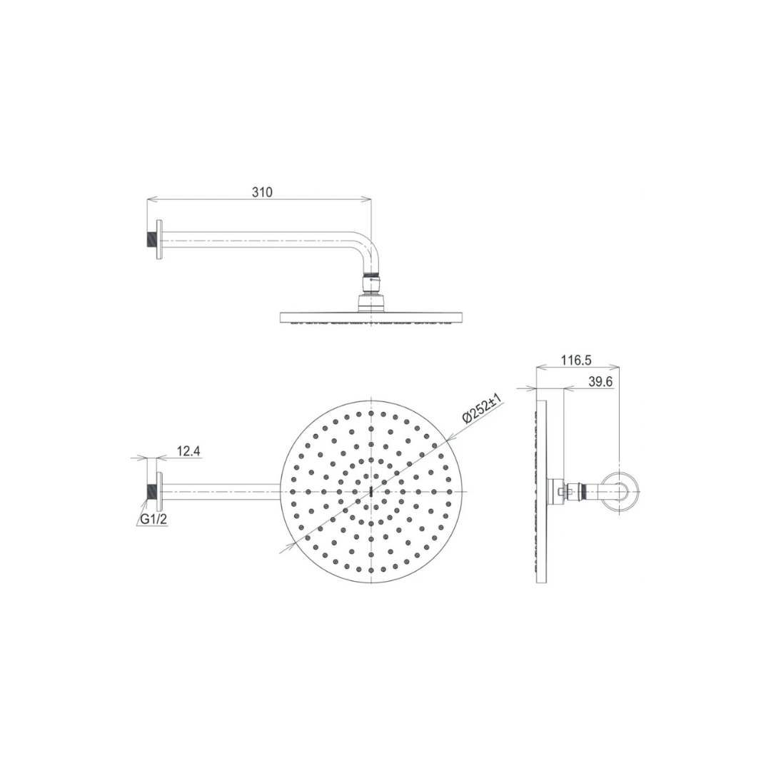 Bát Sen TOTO TBW10000V 252mm Gắn Tường