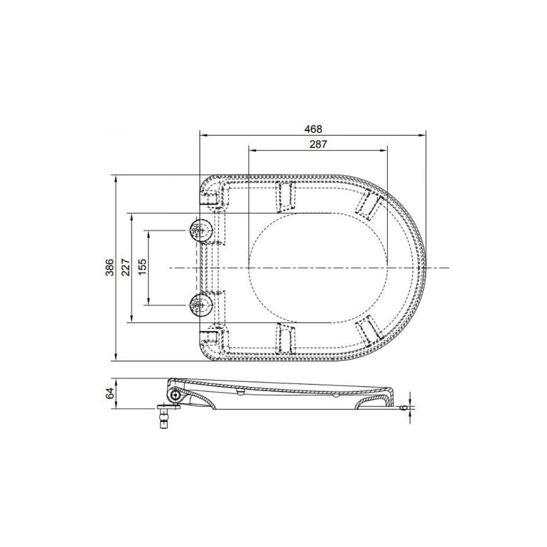 Nắp bồn cầu đóng êm TOTO TC384CVK