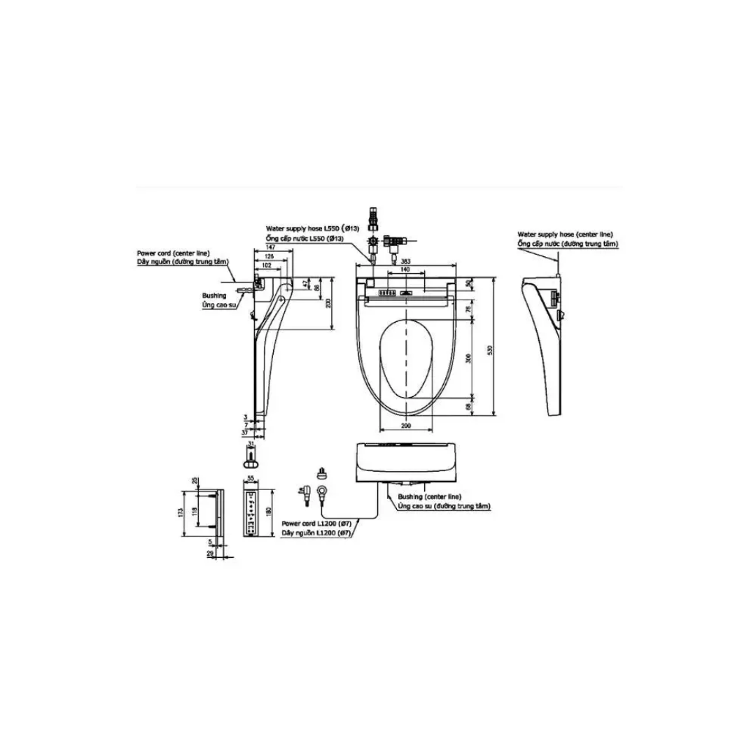 Nắp Rửa Điện Tử Washlet TOTO TCF24410AAA