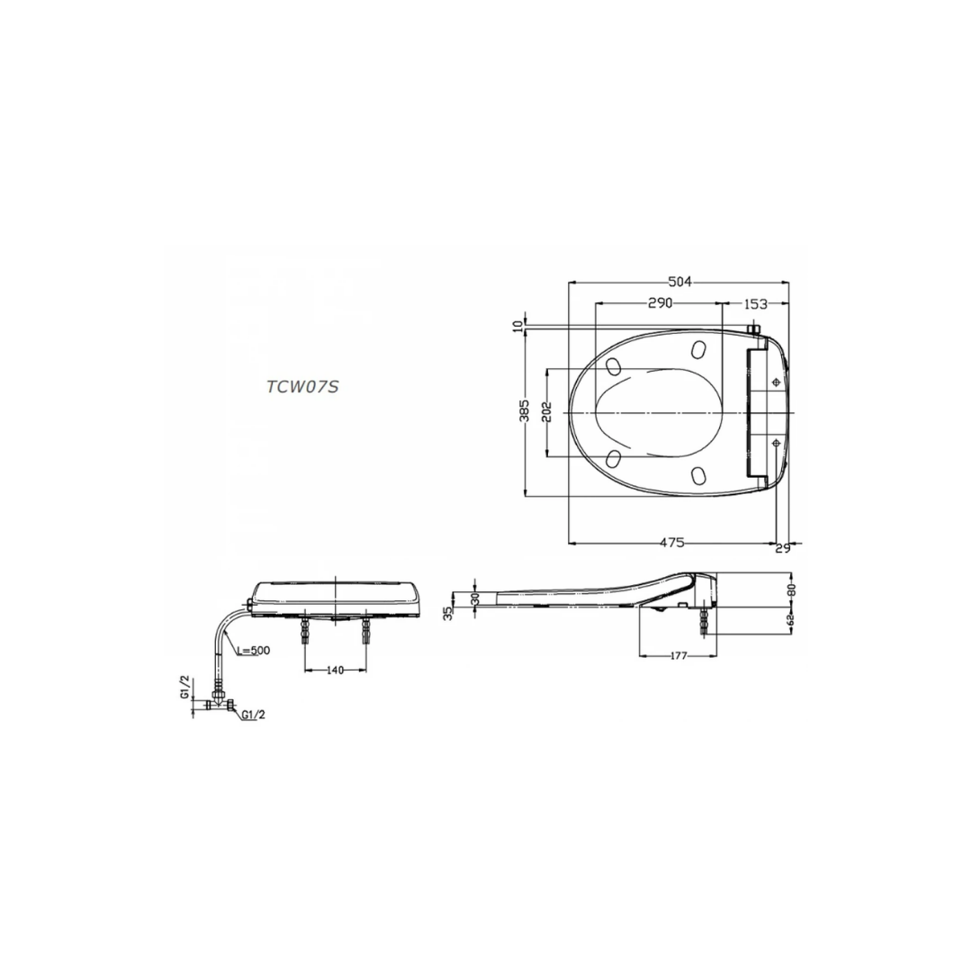 Nắp Rửa Cơ Ecowasher TOTO TCW07S