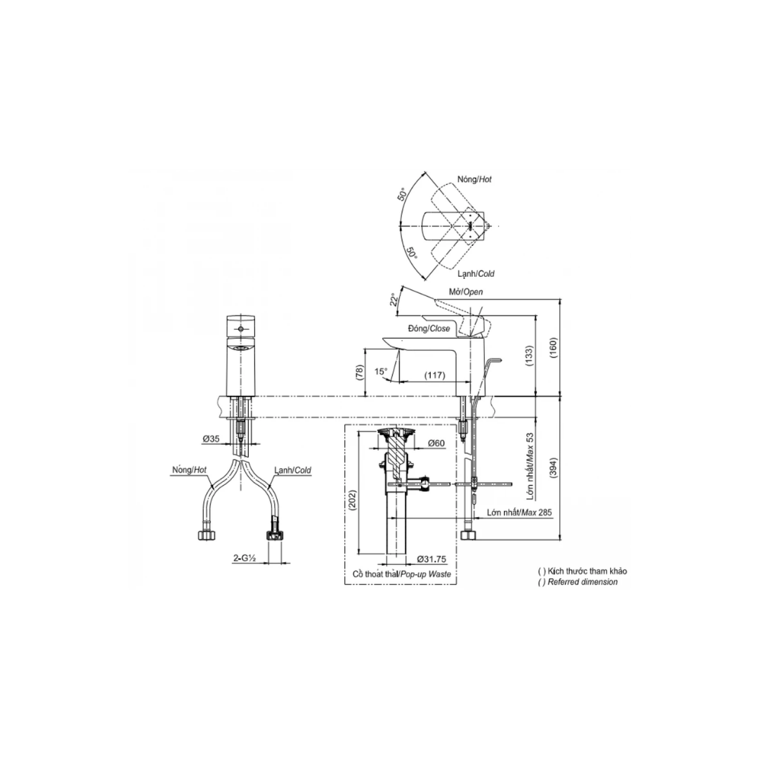 Vòi Lavabo Nóng Lạnh TOTO TLG02301V
