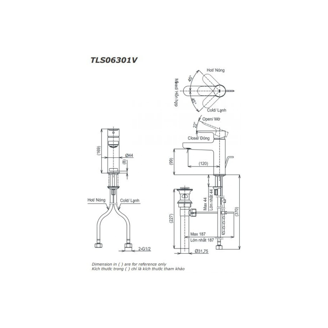 Vòi Lavabo Nóng Lạnh TOTO TLS06301V