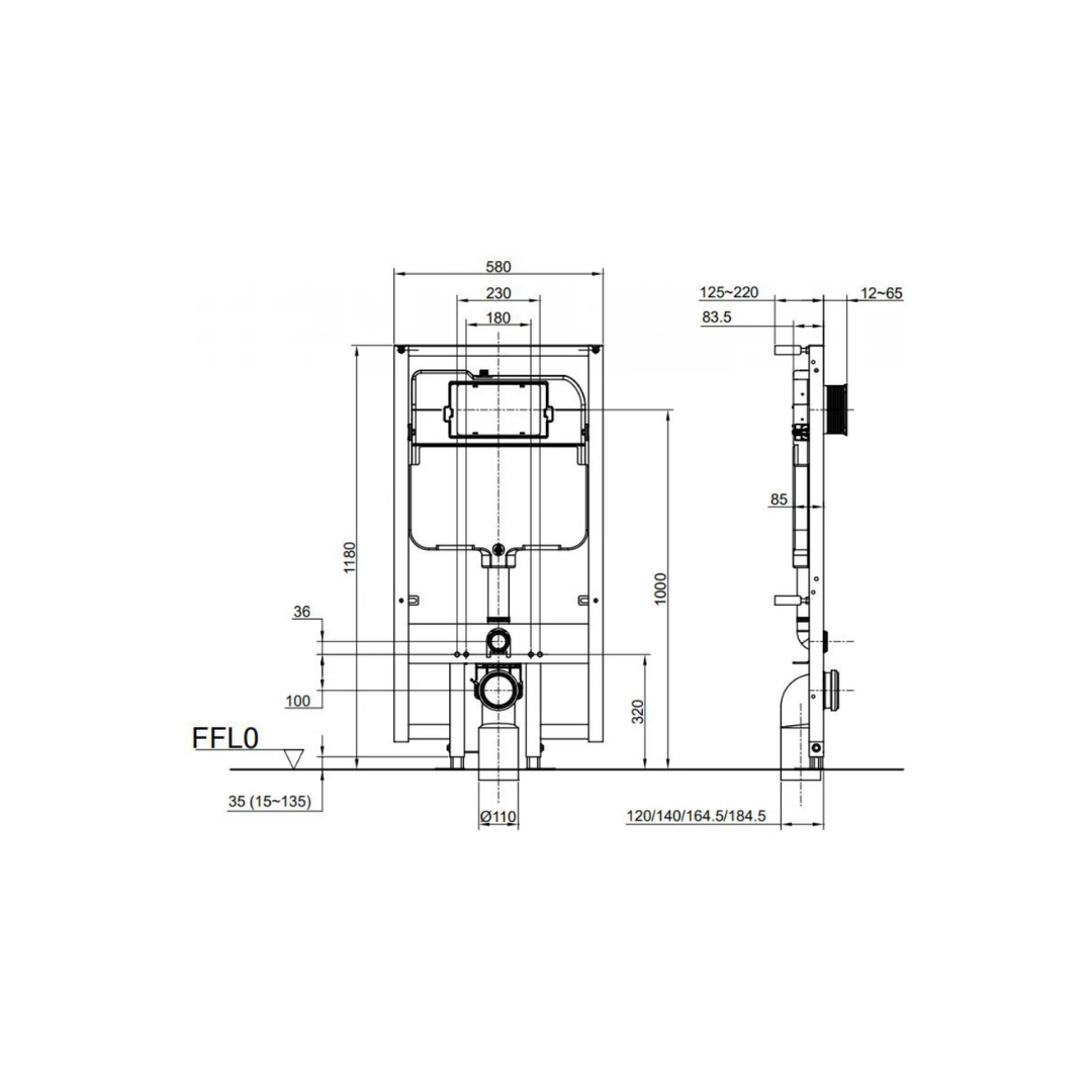 Két Nước Và Khung Âm Tường TOTO WH172A