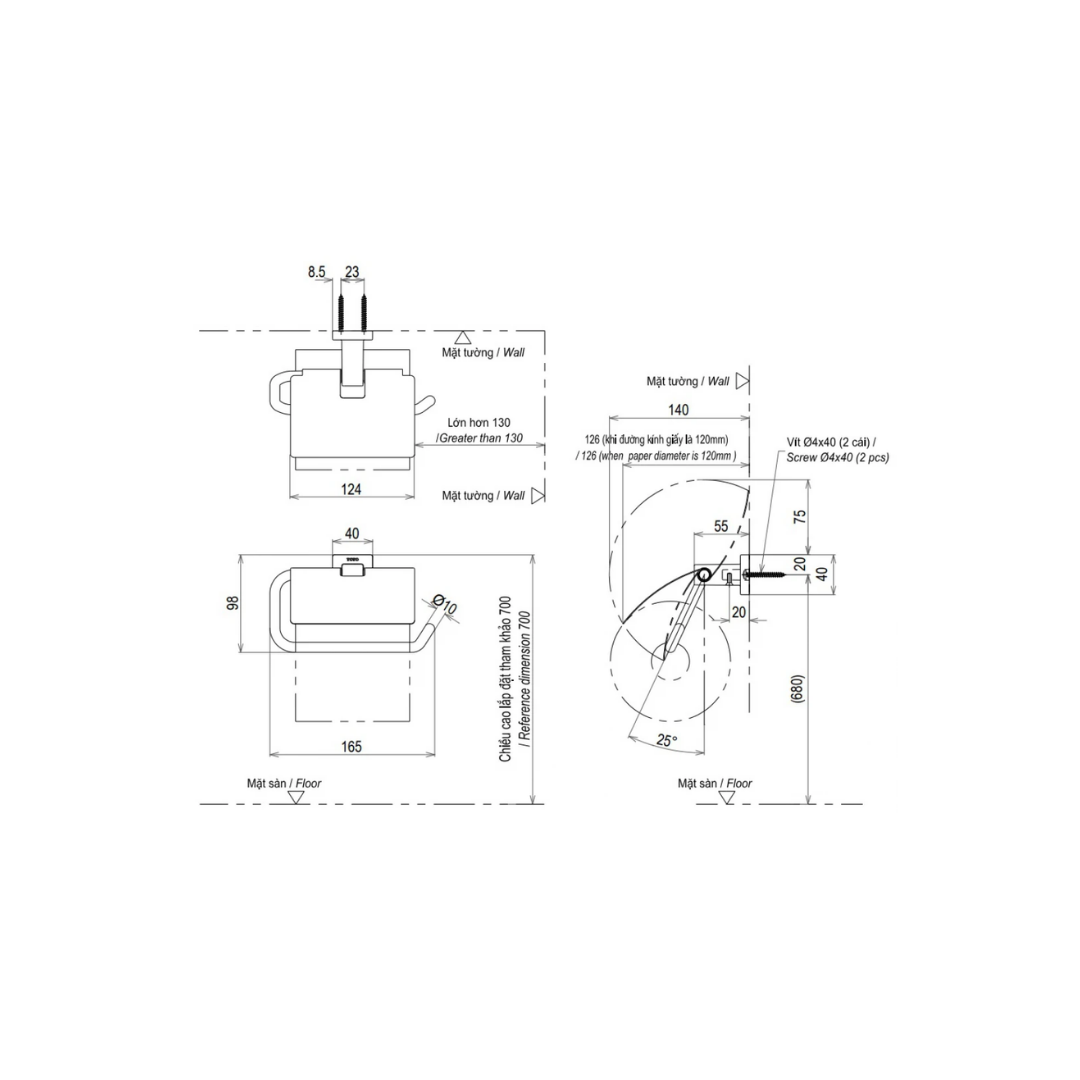Móc Treo Giấy Vệ Sinh TOTO YH408RV