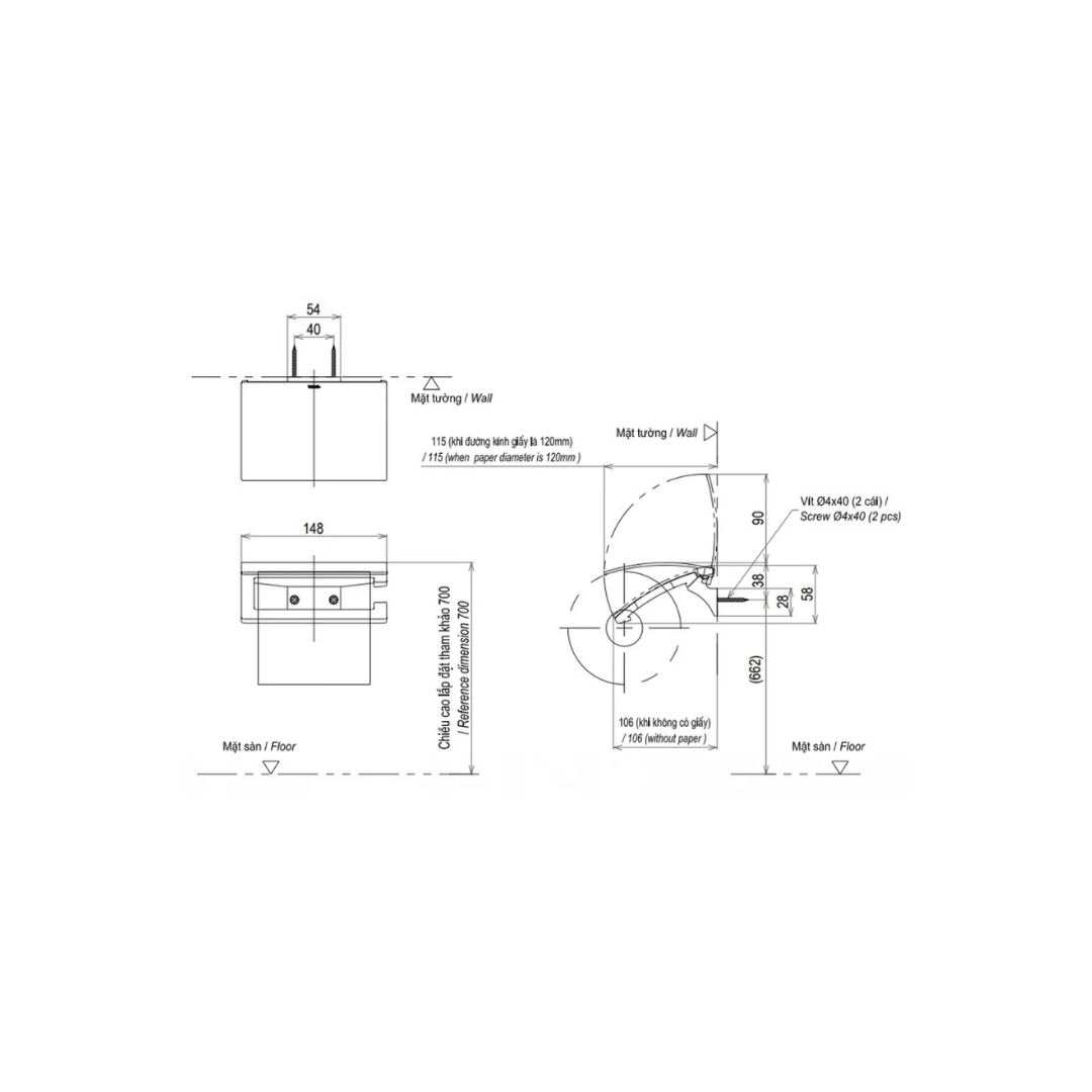 Móc Treo Giấy Vệ Sinh TOTO YH903V