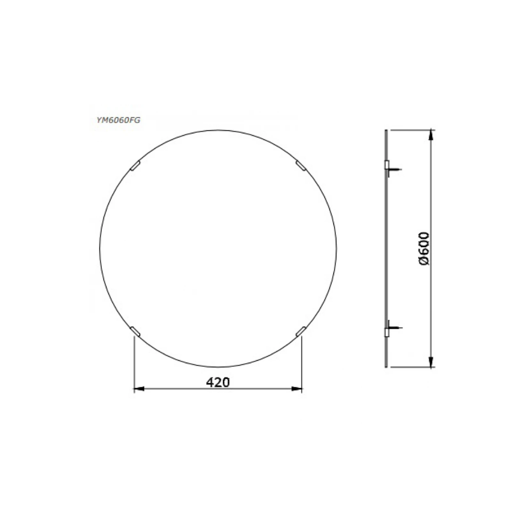 Gương Phòng Tắm TOTO YM6060FG Chống Mốc