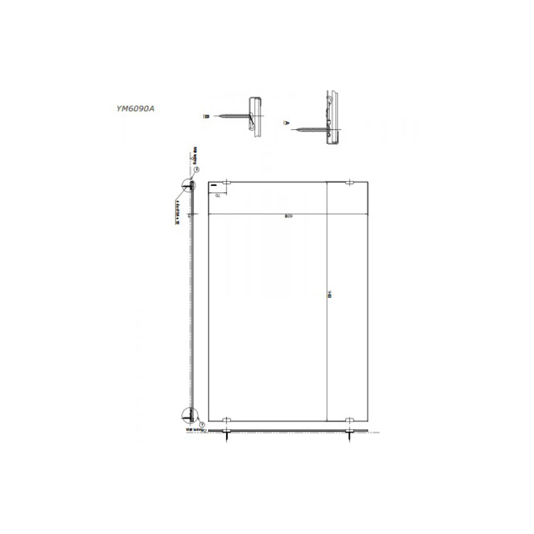 Gương Phòng Tắm TOTO YM6090A Chống Mốc 600x900